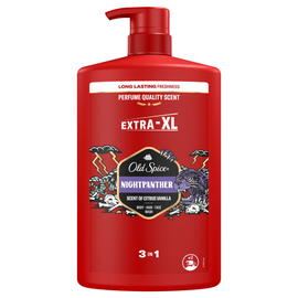 Gel de dus si sampon 3 in 1 OLD SPICE Nightpanther, pentru corp, par si fata, 1000 ml