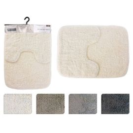 Covorase pentru baie/ WC, textil, 2 buc (50x70cm, 40x50cm)