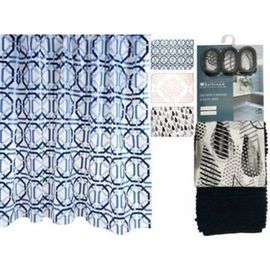 Set: perdea pentru dus 180X180cm si covoras de baie 40X60cm
