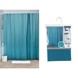 Perdea pentru dus Tendance, albastra, PE 50%, EVA 50%, 180x200cm