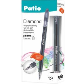 Ручка гелевая, Patio Diamond, черная