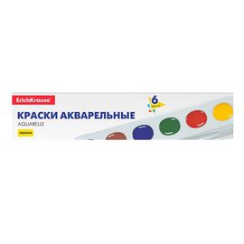 Aquarelle ERICHKRAUSE Basic pe baza de miere, 6 culori