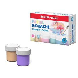 Guasa ERICHKRAUSE Pastel, 6 culori, 20 ml