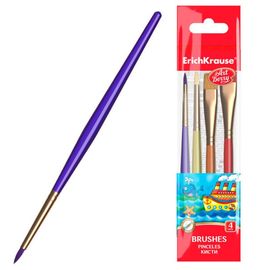 Набор кистей ERICHKRAUSE ArtBerry, для рисования, 4 шт, синтетика