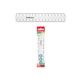 Линейка ERICHKRAUSE Classic, белая, пластик, 15 cм
