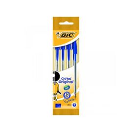 Набор ручек шариковых BIC Cristal Original, синие, 4 шт