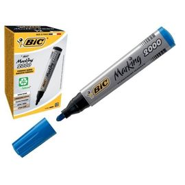 Маркер перманент BIC 2000, синий, круглый конец