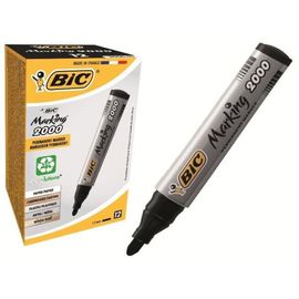 Маркер перманент BIC 2000, черный, круглый конец