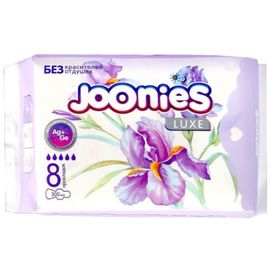 Прокладки женские JOONIES LUXE, одноразовые, ночные, 8 шт