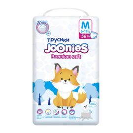 Подгузники-трусики JOONIES Premium Soft, M (6-11 кг), 56 шт
