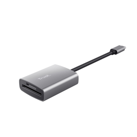Компактный​ алюминиевый картридер TRUST Dalyx,  с USB-C, microSD, серебристый