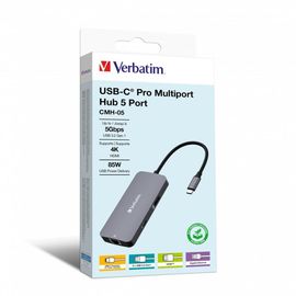 Мульти адаптер VERBATIM 5-in-1 USB-C Pro Multi Hub