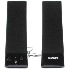 Speakers SVEN 235, 2.0 / 2x2W RMS, headphone jack, negru