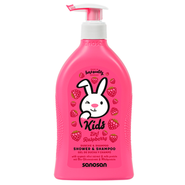 Gel de dus 2in1 SANOSAN KIDS +Sampon Zmeura 400 ml