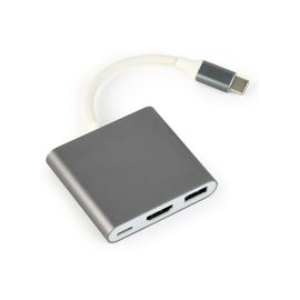 Adaptor GEMBIRD Adapter USB-C to 3-in-1 A-CM-HDMIF-02-SG