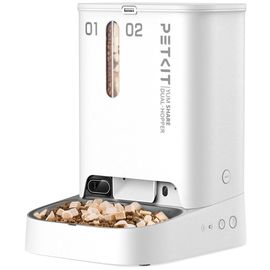 Dozator automat de hrana cu camera PETKIT YumShare Dual-hopper, alb