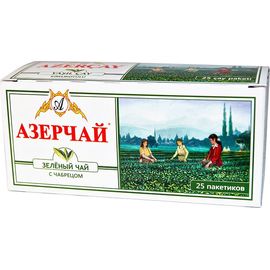 Пакетированный зелёный чай AZERCAY, пакетированный, c чабрецом, среднелистовой, 0.05 кг, 25 шт