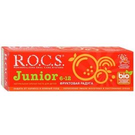 Pasta de dinti R.O.C.S. Junior Curcubeul de fructe, 6-12 ani, 74 g