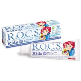Pasta de dinti R.O.C.S. Kids Con cu fructe, 3-7 ani, 45 g