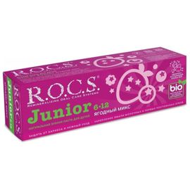 Pasta de dinti R.O.C.S. Mix de fructe de padure, 6-12 ani, 74 g