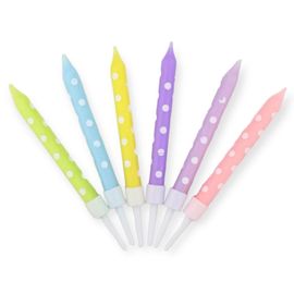 Lumanari pentru tort P073, colorate, 8 cm