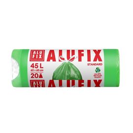 Мешки для мусора ALUFIX, с затяжками, green, 45л, 20шт