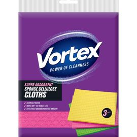 Салфетки VORTEX, целлюлозные, 3шт