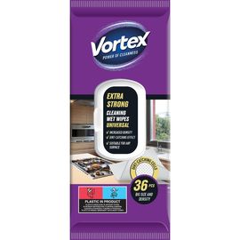 Влажные салфетки VORTEX, универсальные, 36шт
