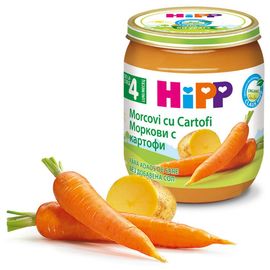 4000 Пюре HIPP Морковь с картофелем, с 4 месяцев, 125 г