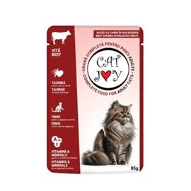 Корм для кошек  CAT JOY Adult, влажный, с телятиной, 85г