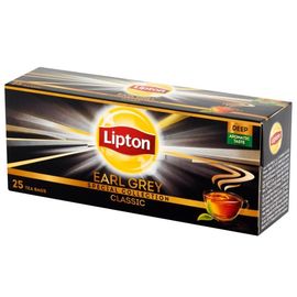 Черный чай LIPTON Earl Grey, 25 пакетиков