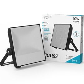 Projector LED GAUSS EVO 10W, 6500K, 900lm, IP65, IK04, negru, 1, 30