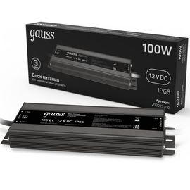 Bloc de alimentare GAUSS PS pentru banda LED 100W, 12V, IP66, 1, 15
