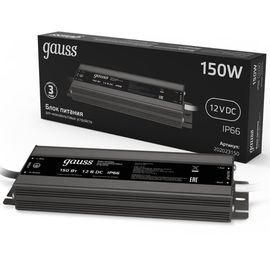 Bloc de alimentare GAUSS PS pentru banda LED 150W, 12V, IP66, 1, 15