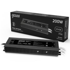 Bloc de alimentare GAUSS PS pentru banda LED 200W, 12V, IP66, 1, 5