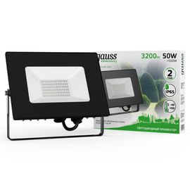 Projector LED GAUSS Elementary, lumina verde 50W, 3200lm, IP65, negru, 1, 4