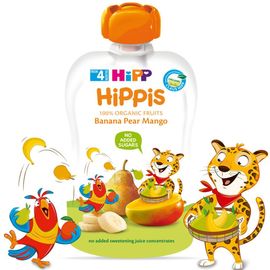 Piure HiPP HiPPiS Banana, para, mango, de la 4 luni, 100 g