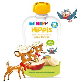 Piure HiPP HiPPiS  Mar si banana, de la 4 luni, 100 g