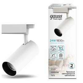 Светильник GAUSS TR070 LED Tracklight 24W, 4000K, 1830lm, IP20, 65x210 мм, белый, 1, 40