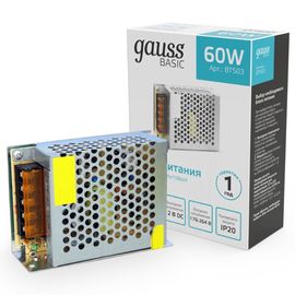 Bloc de alimentare GAUSS Basic pentru banda LED 60W, 12V, IP20, 1, 120