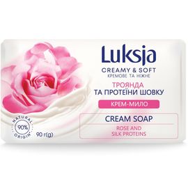 Sapun LUKSJA рroteine din lapte, Trandafir si matase, 90 g
