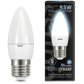 Лампочка GAUSS Black C37 LED 9.5W, E27, 4100K, 950lm, IP20