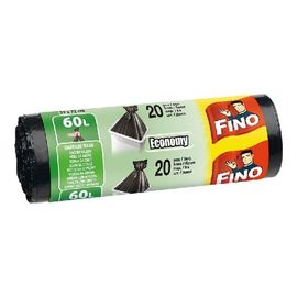 Мешки для мусора FINO, черные, 60л, 20шт