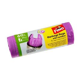 Мешки для мусора FINO Color, c затяжками, 60л, 20шт