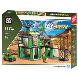 Set de constructie Baza militara Blocki My Army, 251 elemente