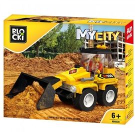 Set de constructie Buldozer Mini Blocki My City, 88 piese