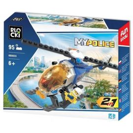 Set de constructie 2 in 1 Elicopter Blocki MyPolice, 95 elemente
