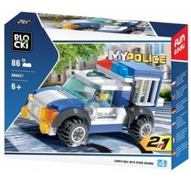 Set de constructie Masina 2 in 1 Blocki MyPolice, 86 elemente