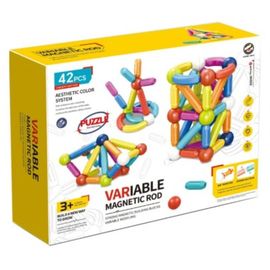 Обучающая строительная игра с магнитными шариками и палочками Magnetic Blocks, ZJA344396, 42 элемента