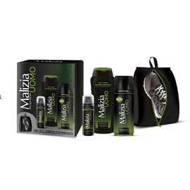 Set barbati MALIZIA Vetyver, gel de dus-sampon 250ml+deodorant 175ml+spuma de ras 50ml